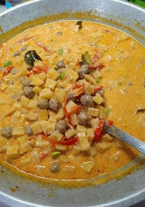 Foto resep Sambal kentang bola daging