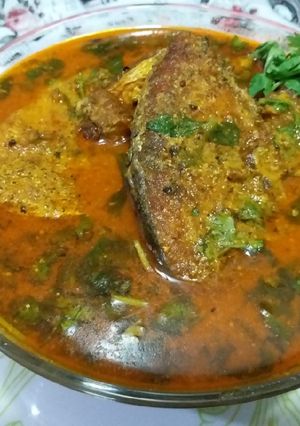 A picture of Thanda masala fish curry.