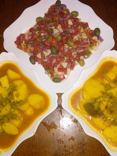 صورة لوصفة لوبيا خضره بالبطاطا