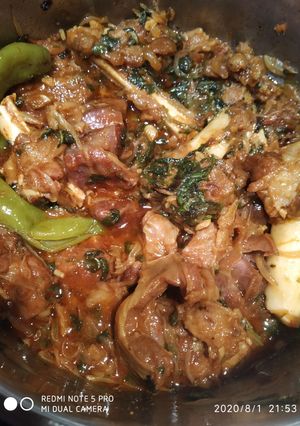 A picture of Mutton fry.