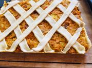 Una foto de tarta de garbanzos