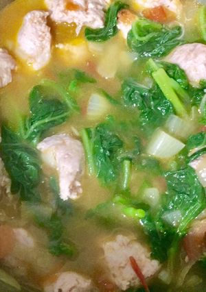 Hình của món Canh mồng tơi giò sống cà chua 10 phút.