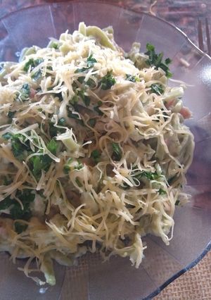 Una foto de Fideos a la cremolin