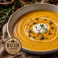 A picture of Roasted Pumpkin Soup.