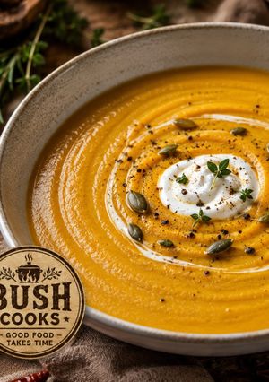 A picture of Roasted Pumpkin Soup.