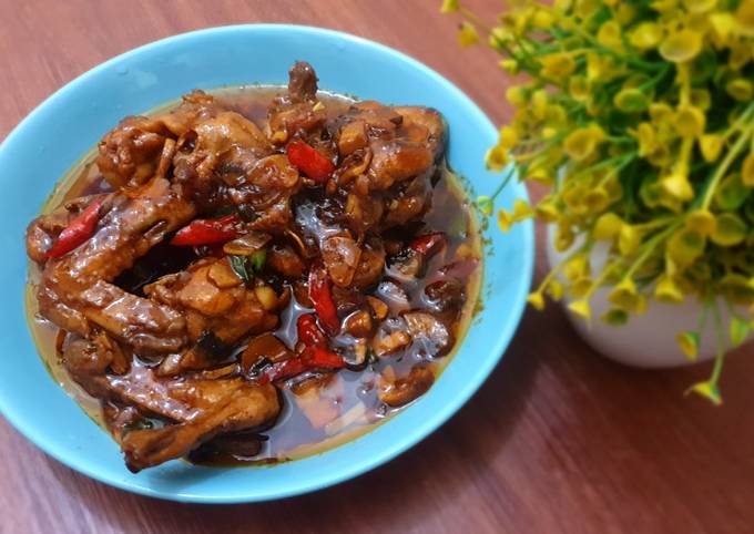 Ayam Kecap Topping Jamur