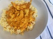 Una foto de pollo al curry thermomix