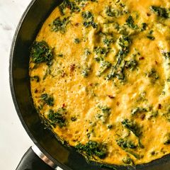 A picture of Smoked Cheddar & Spinach Omelette.