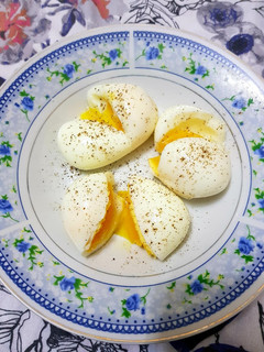 A picture of Boiled eggs with runny yolk!.