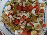 Ensalada de higos, sandía y pepino