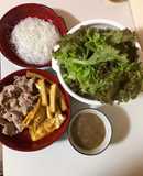 Bún cuốn chấm mắm nêm