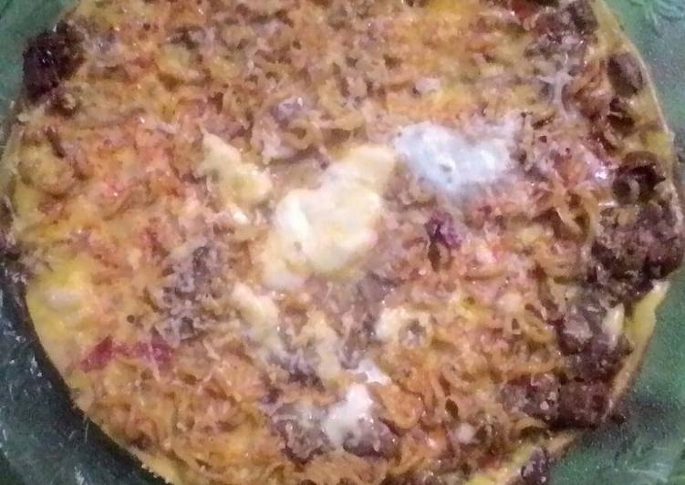 Resep Pizza telor mie toping sayuran Teflon oleh WINDRA 