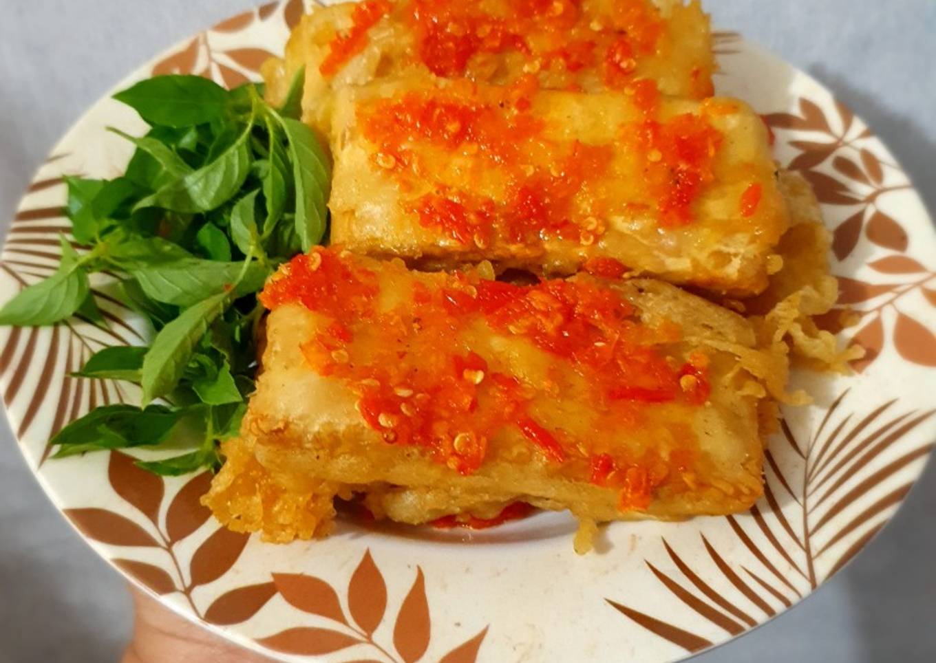 Tempe geprek simpel