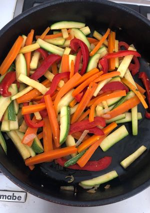 Una foto de Verduras salteadas
