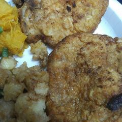A picture of Pork Chops shallow fried.