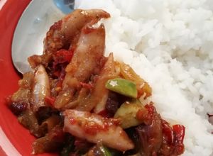Foto resep Cumi Asin Pete Gandaria Sambel Merah