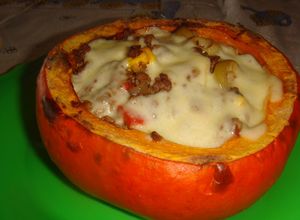 Una foto de Zapallo relleno con carne