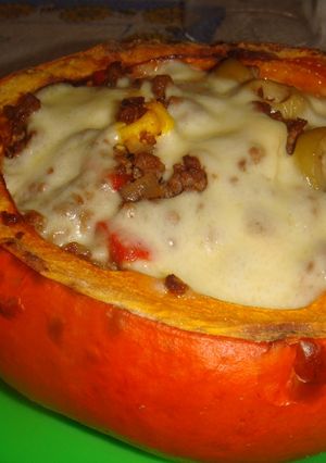 Una foto de Zapallo relleno con carne