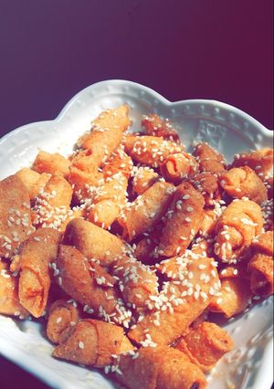 صورة لوصفة كروسان السميد😍🖤