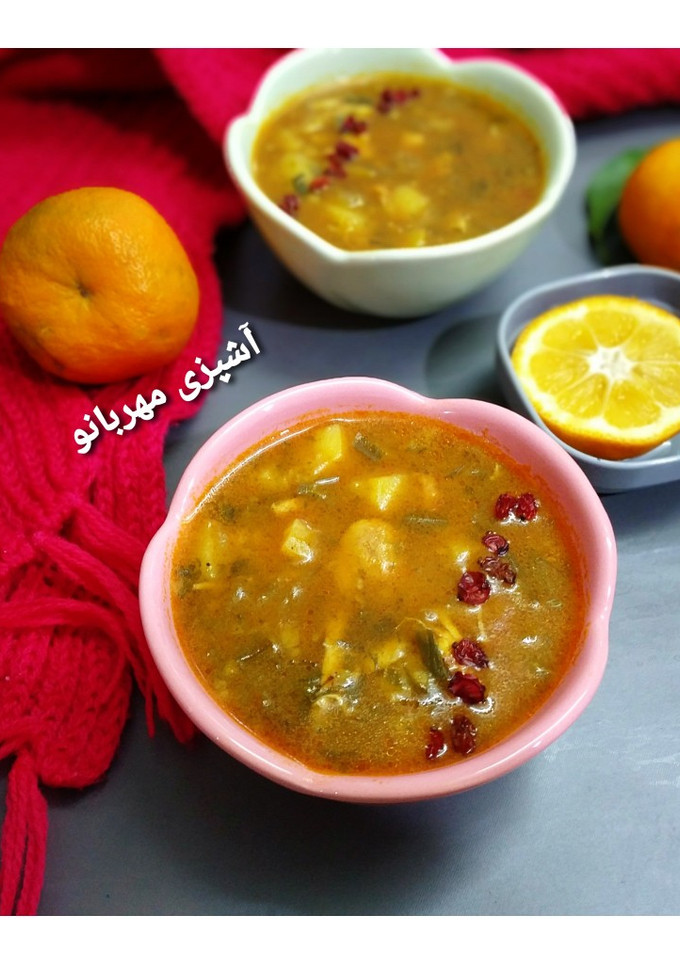 عکسی از دستور سوپ بلغور و جعفری