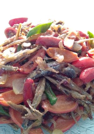 Foto resep Tumis teri kulit melinjo
