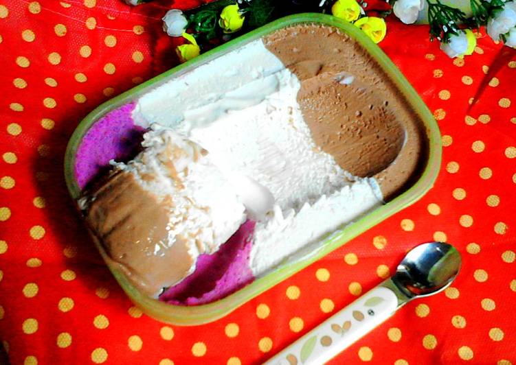 Ice Cream Homemade Coklat Vanila & Ubi Ungu