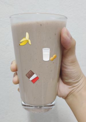 รูปของ กล้วยปั่น นมเต้าหู้โอ๊ตมีลใส่ช็อกชิพ | Choco Banana with Oat Soy
