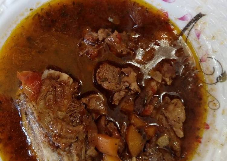 Recipe of Super Quick Homemade Goat meat stew