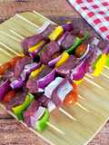 Espetinho de Carne com Legumes