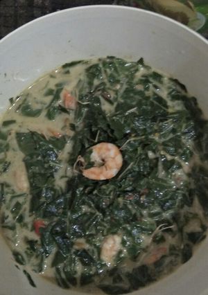 Foto resep Sayur santan daun singkong plus udang