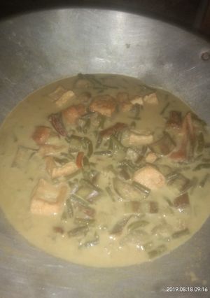 Foto resep Lodeh kacang terong tahu dan ikan asin tengiri