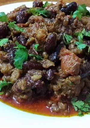 A picture of Rajma qeema.