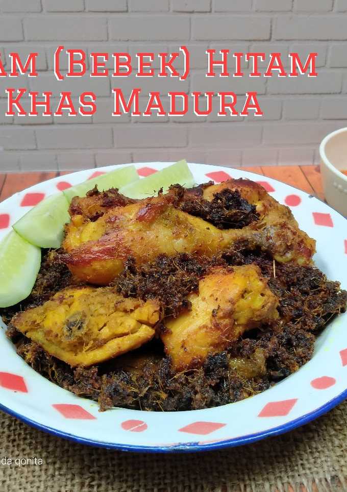 Foto resep Ayam (bebek) hitam khas madura