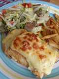 Supremas de pollo rellenas con queso crema philadelphia y jamón