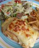 Supremas de pollo rellenas con queso crema philadelphia y jamón