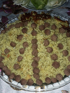 عکسی از دستور شوید پلو با کوفته ریزه