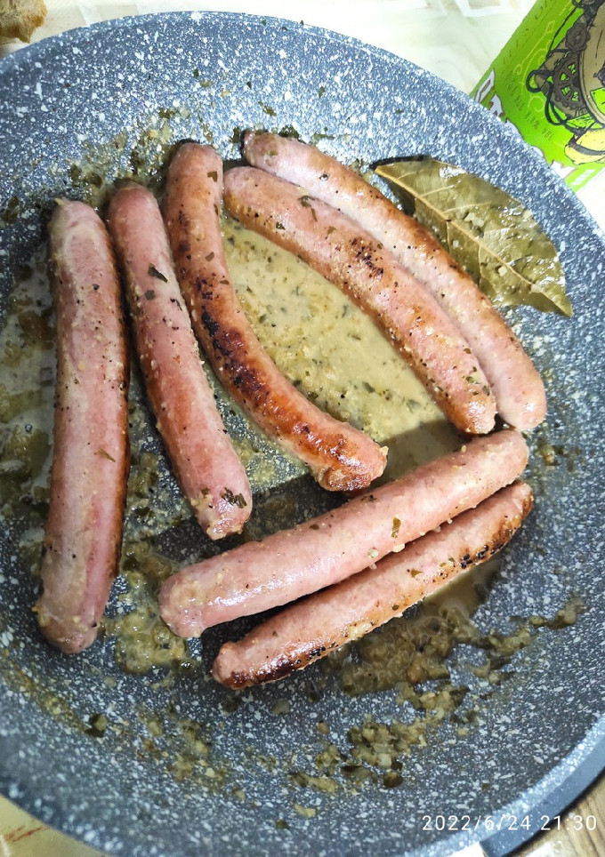 Una foto de Salchichas a la sidra rápido. Asturianas