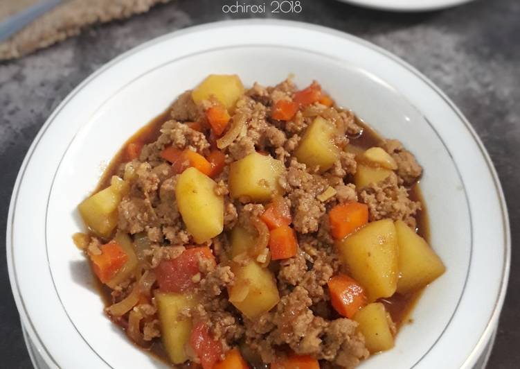 Bahan Semur Daging Sapi Cincang Kentang Wortel | Cara Buat Semur Daging Sapi Cincang Kentang Wortel Yang Enak dan Simpel