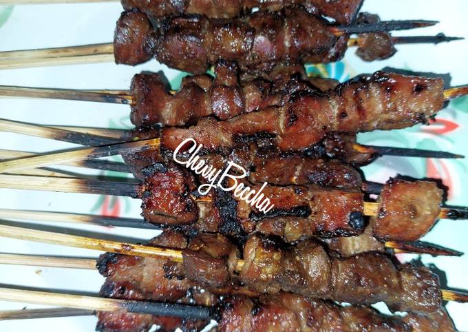Anti Ribet, Memasak Sate Daging dan Hati Sapi Rumahan