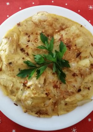 A picture of Keto Spanish Tortilla without Potatoes 🥘.