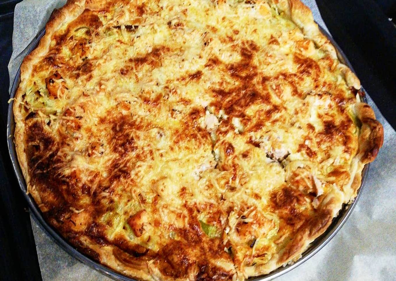 Quiche Saumon ou chorizo et poireaux