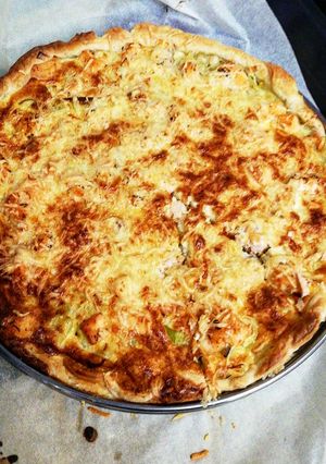 Une photo de Quiche Saumon ou chorizo et poireaux