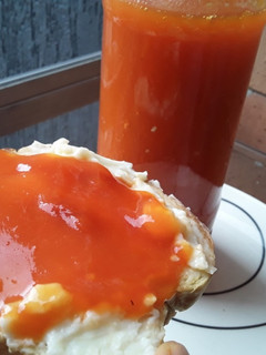 Una foto de Mermelada / dulce🍯 de pimentón ó pimiento rojo🌶