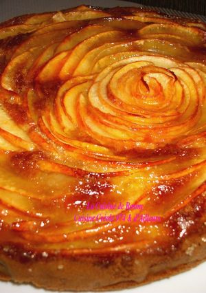 Une photo de TARTE aux POMMES REVISITÉE avec une PÂTE à GÂTEAU