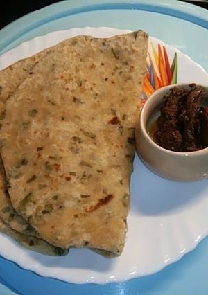 A picture of Spicy Radish, Coriander Paratha / Moolli Paratha.