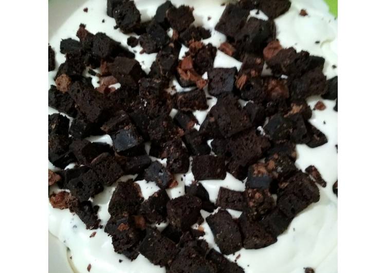 Resep Ice cream brownis 3 bahan lembut simple #BikinRamadanBerkesan Anti Gagal