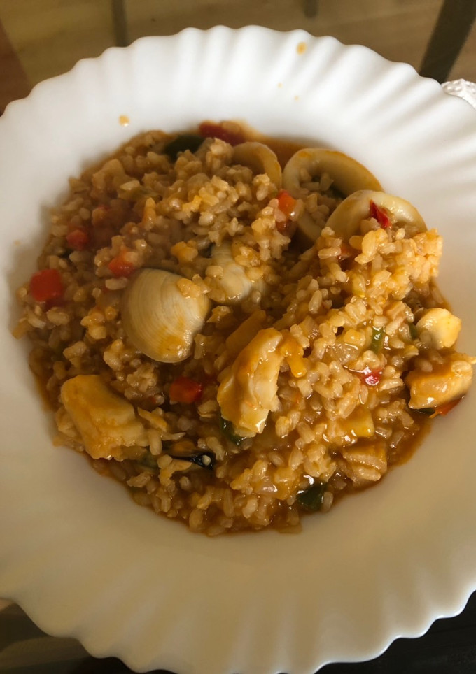 Una foto de Arroz meloso de pescado