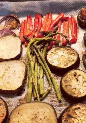 Una foto de Parrillada de verduras y pulpo
