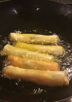 A picture of Chicken Spring Rolls.