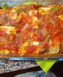 Berenjenas a la parmesana con pencas de acelga🤗